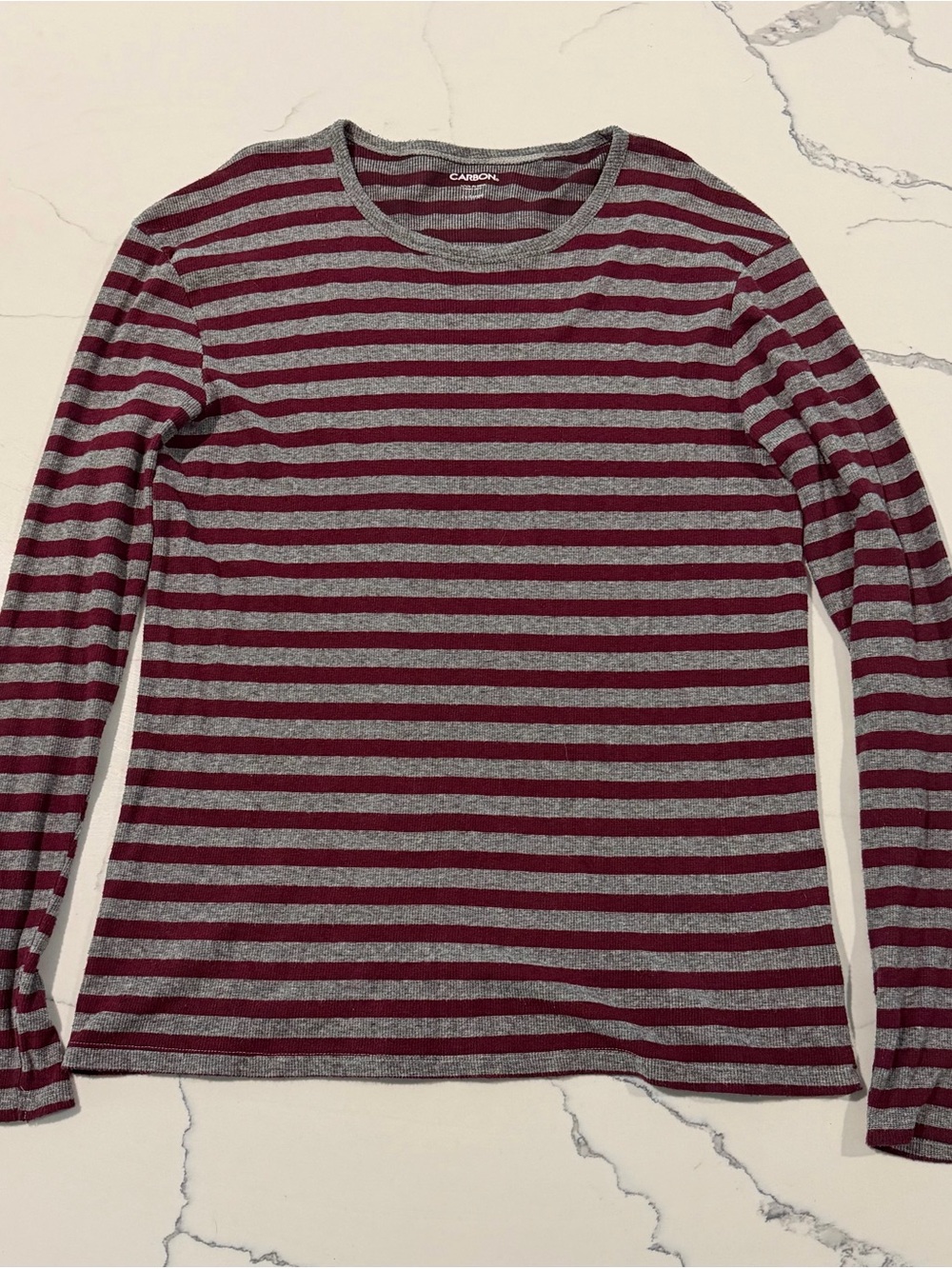 Carbon Long Sleeve Striped Tee